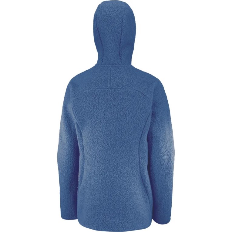 Salomon Outline Warm Teddy Full Zip Bundy Damske Modre | SK 6XQNOC